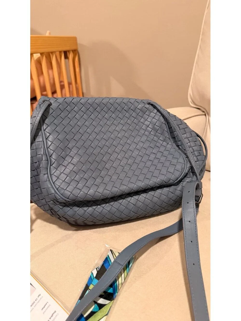 Bottega Veneta Leather Crossbody with COA